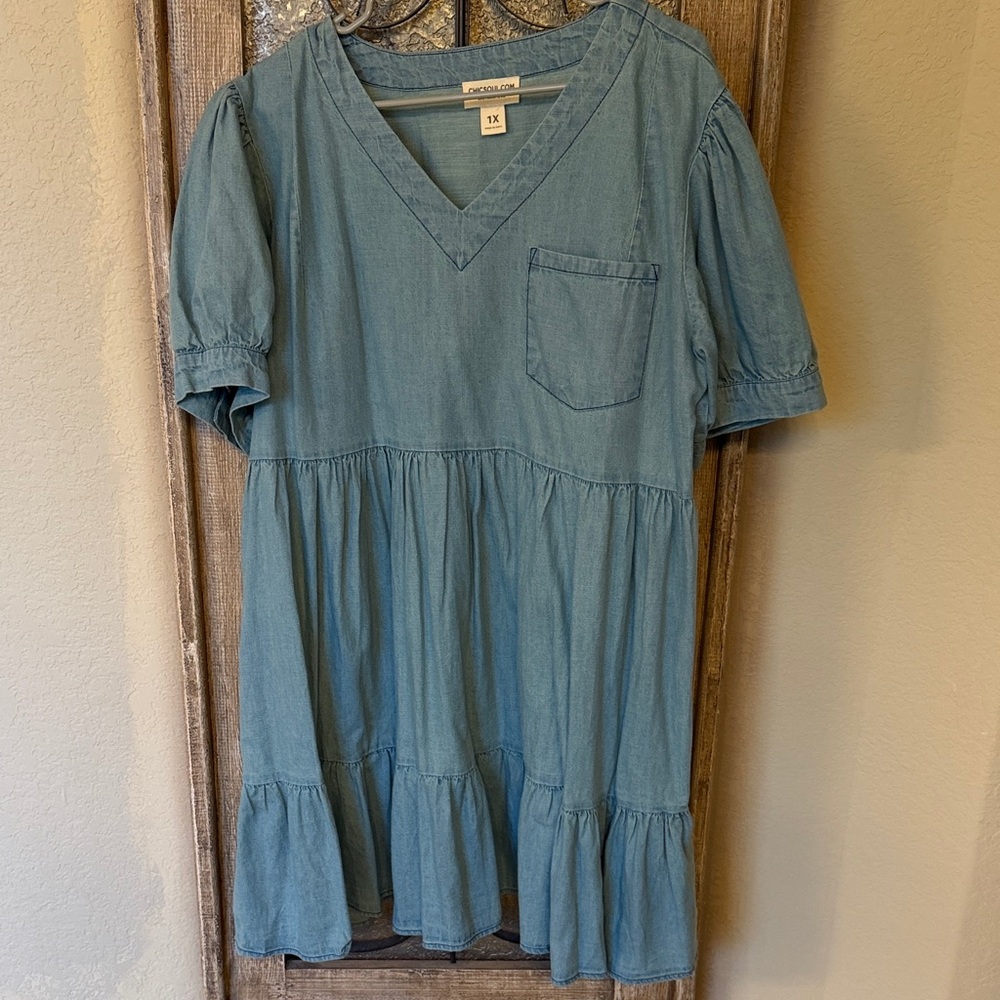 Chic Soul Blue Denim Dress